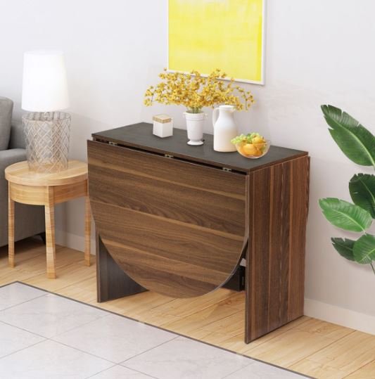 Foldable Wooden Dining Table 163 x 80 x 75CM