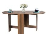 Foldable Wooden Dining Table 163 x 80 x 75CM
