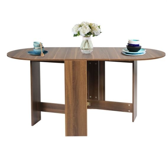 Foldable Wooden Dining Table 163 x 80 x 75CM