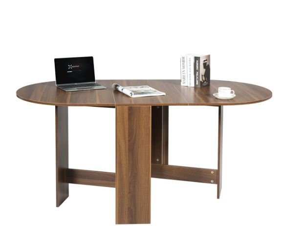 Foldable Wooden Dining Table 163 x 80 x 75CM