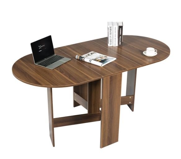 Foldable Wooden Dining Table 163 x 80 x 75CM