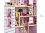 Wooden Doll House 4-Story Villa Dream Dollhouse with Accessories