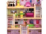 Wooden Doll House 4-Story Villa Dream Dollhouse with Accessories