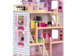 Wooden Doll House 4-Story Villa Dream Dollhouse with Accessories