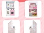 2 in 1 Dolls House with Kitchen 9 Accessories Playhouse