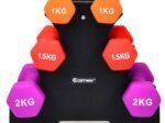 3 Pairs Dumbbells with Storage Rack 1/1,5/2kg Set