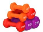 3 Pairs Dumbbells with Storage Rack 1/1,5/2kg Set