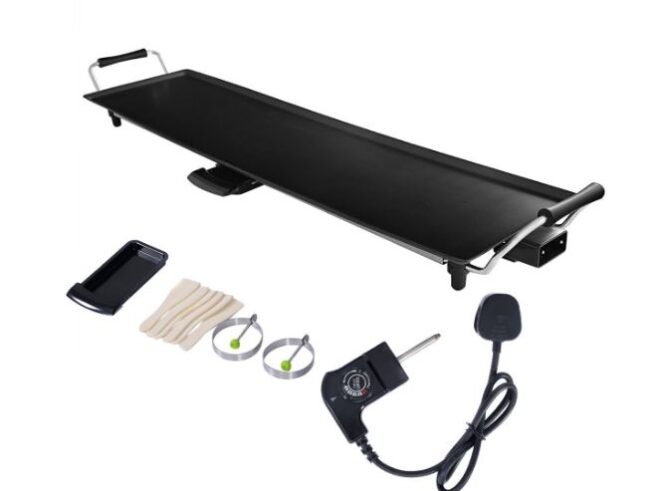 Non-stick Electric Griddle 1800W 230V 50HZ-Adjustable Thermostat 5 Levels