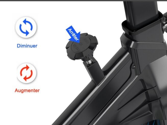 Quiet Exercise Bike with Steel Wheel and Handlebar 4 Positions