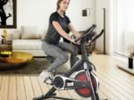 Quiet Exercise Bike with Steel Wheel and Handlebar 4 Positions