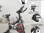 Quiet Exercise Bike with Steel Wheel and Handlebar 4 Positions