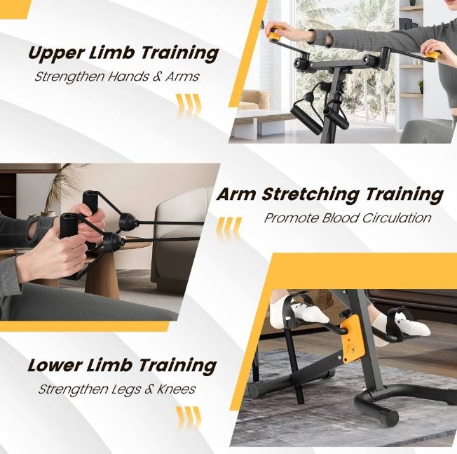 Foldable Pedal Exercise Bike Training and Coordination Full Body Workout