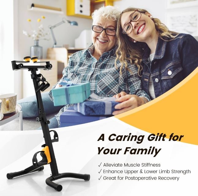 Foldable Pedal Exercise Bike Training and Coordination Full Body Workout