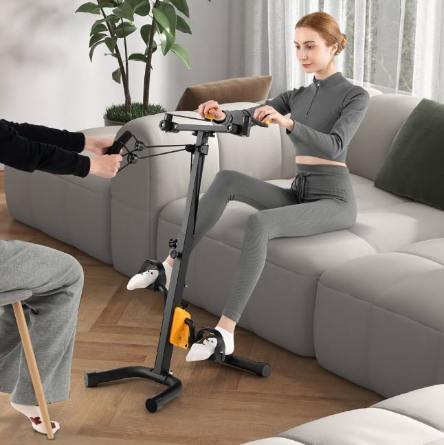 Foldable Pedal Exercise Bike Training and Coordination Full Body Workout