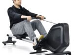 Magnetic Rowing Machine 8-Level Resistance 2 Flexible Wheels LCD Screen