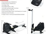 Magnetic Rowing Machine 8-Level Resistance 2 Flexible Wheels LCD Screen