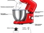 Food Processor Mixer 1300w 4L Stainless Steel Bowl 6 Adjustable Speeds Red