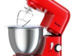 Food Processor Mixer 1300w 4L Stainless Steel Bowl 6 Adjustable Speeds Red