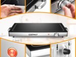 Electric Food Warmer Temperature Control Thermal Glass Tray 56 x 36 cm