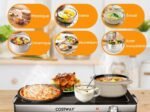 Electric Food Warmer Temperature Control Thermal Glass Tray 56 x 36 cm