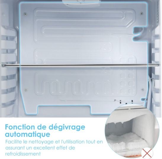 Mini Fridge 68L 220-240V Removable Shelves and Reversible Door