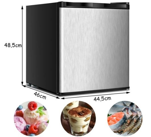 Mini Vertical Freezer Capacity 31.1 L Reversible Door in Stainless Steel