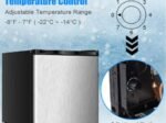 Mini Vertical Freezer Capacity 31.1 L Reversible Door in Stainless Steel