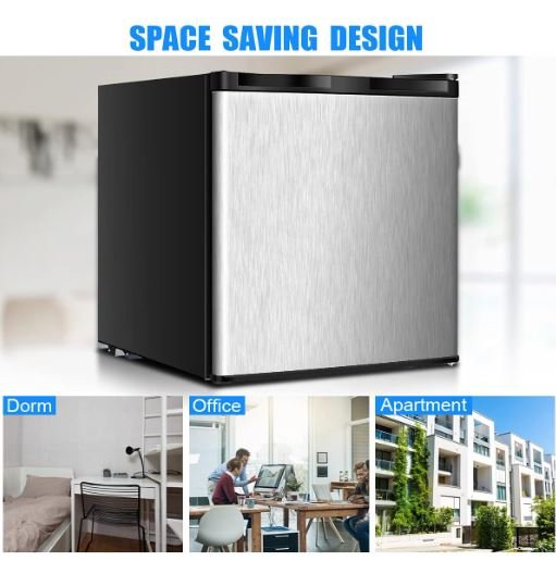 Mini Vertical Freezer Capacity 31.1 L Reversible Door in Stainless Steel