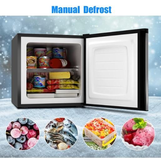 Mini Vertical Freezer Capacity 31.1 L Reversible Door in Stainless Steel