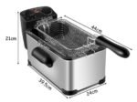 Fryer in Stainless Steel 3.5L 2000W Adjustable Temperature and Timer