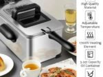 Fryer in Stainless Steel 3.5L 2000W Adjustable Temperature and Timer