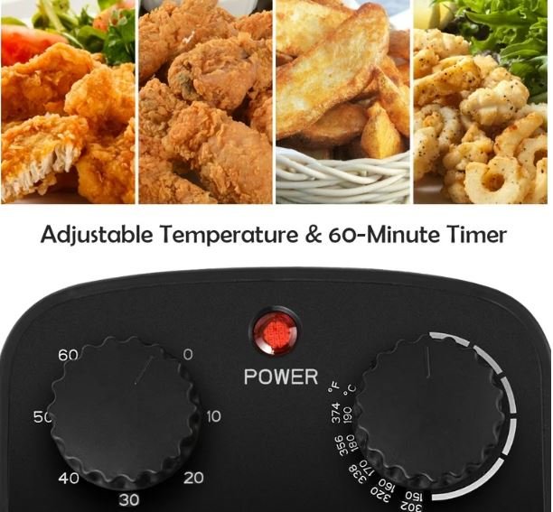 Fryer in Stainless Steel 3.5L 2000W Adjustable Temperature and Timer