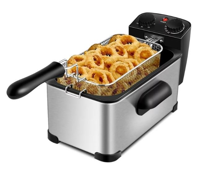 Fryer in Stainless Steel 3.5L 2000W Adjustable Temperature and Timer