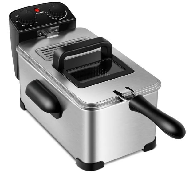 Fryer in Stainless Steel 3.5L 2000W Adjustable Temperature and Timer