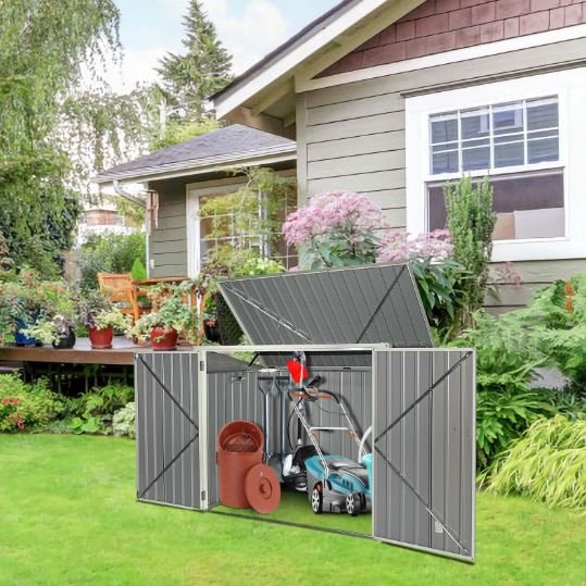 Garden Shed Outdoor Cabinet Tools Storage Galvanized Sheet Steel
