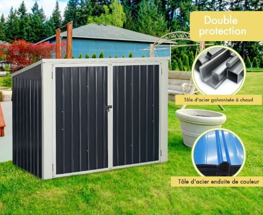 Garden Shed Outdoor Cabinet Tools Storage Galvanized Sheet Steel