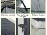 Garden Shed Outdoor Cabinet Tools Storage Galvanized Sheet Steel
