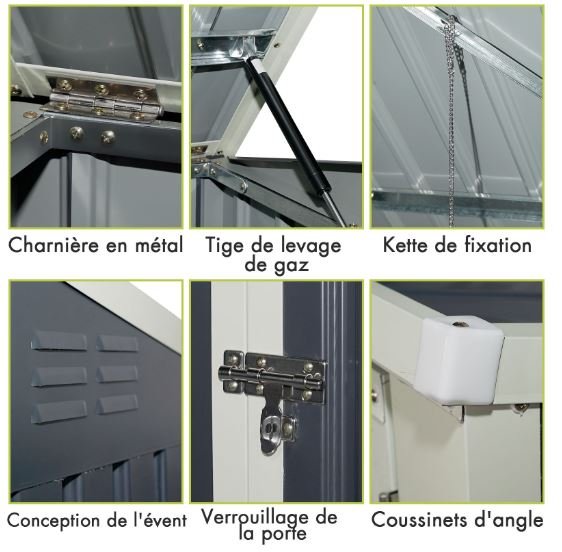 Garden Shed Outdoor Cabinet Tools Storage Galvanized Sheet Steel