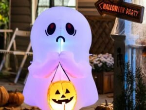 Inflatable Halloween Ghost Decoration with LED Lights 120CM