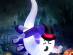 Inflatable Ghost Halloween Decoration LED Lights Indoor/Outdoor 180cm