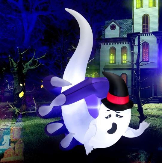Inflatable Ghost Halloween Decoration LED Lights Indoor/Outdoor 180cm
