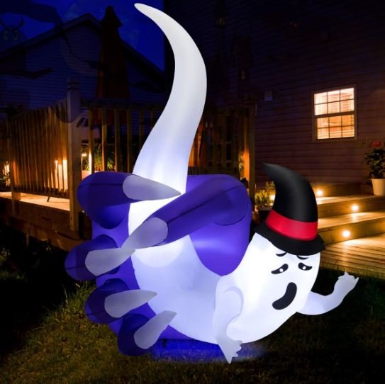 Inflatable Ghost Halloween Decoration LED Lights Indoor/Outdoor 180cm