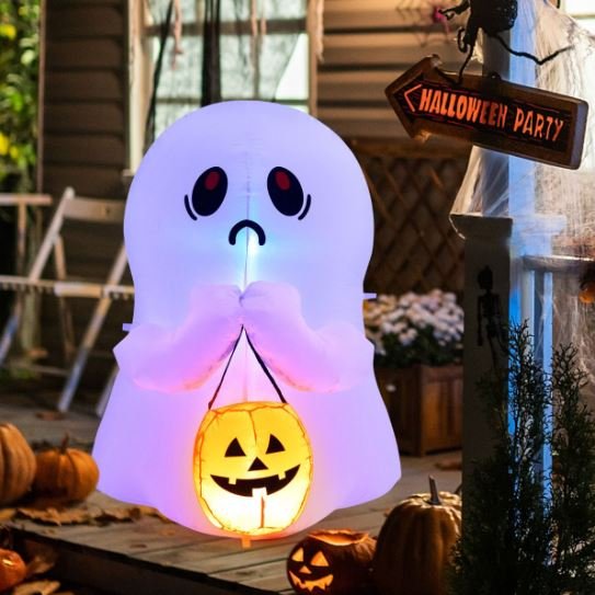 Inflatable Halloween Ghost Decoration with LED Lights 120CM