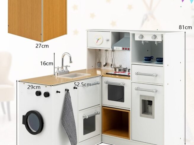 Wooden Children's Imitation Kitchen Stool Washing Machine Coffee Maker Water Dispenser