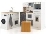 Wooden Children's Imitation Kitchen Stool Washing Machine Coffee Maker Water Dispenser