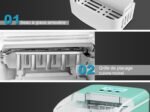 Ice Cube Maker 12KG/24H 2 Ice Cube Sizes 2.1L Tank 9pcs in 7 Minutes