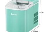 Ice Cube Maker 12KG/24H 2 Ice Cube Sizes 2.1L Tank 9pcs in 7 Minutes