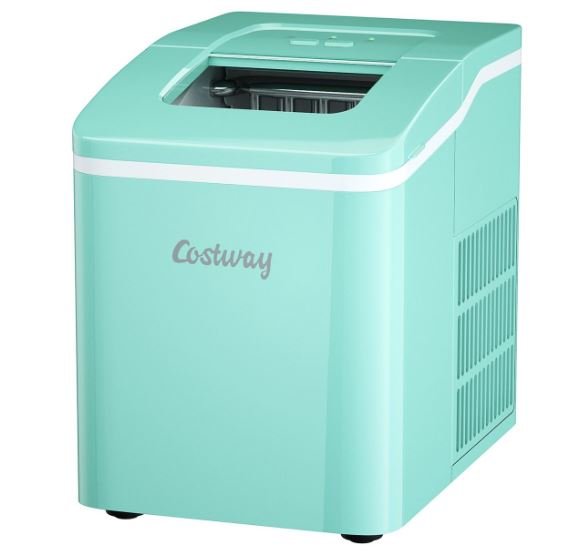 Ice Maker Machine 12KG/24H 9 Ice Cubes per 8 Min 1.6L Tank Self-Cleaning