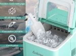 Ice Maker Machine 12KG/24H 9 Ice Cubes per 8 Min 1.6L Tank Self-Cleaning