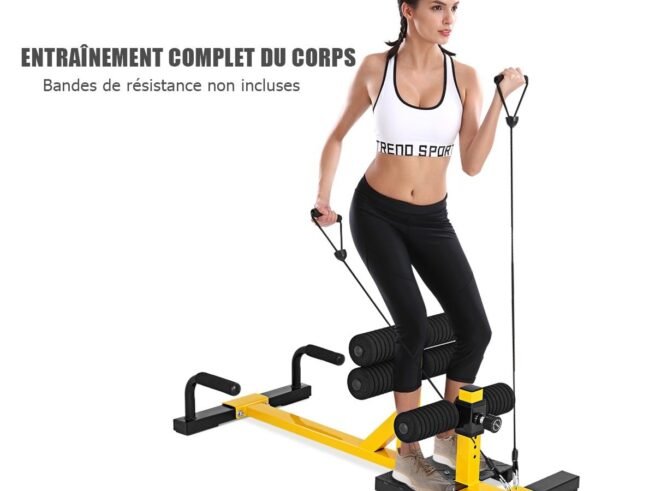 3-in-1 Multi Squat Macine Gym for Legs, Arms and Abs 6 Position Adjustable Height